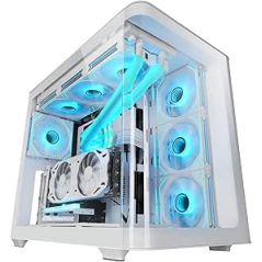 Boîtier tour ATX Mars Gaming MC-FUSION - Verre trempé incurvé continu - Compatible refroidissement liquide - Jusqu'à 10 ventilat