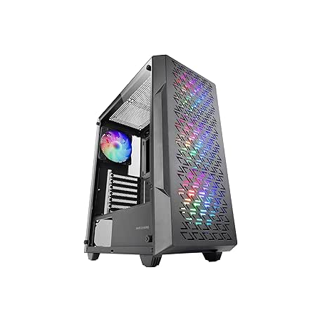 Boîtier tour ATX Mars Gaming MC-GEO - 4 ventilateurs FRGB 120 mm - Grille avant en métal - Double compartiment - 7 emplacements