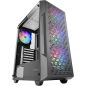 Boîtier tour ATX Mars Gaming MC-GEO - 4 ventilateurs FRGB 120 mm - Grille avant en métal - Double compartiment - 7 emplacements