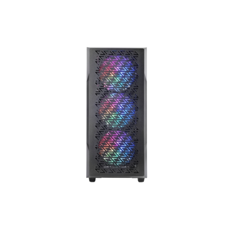 Boîtier tour ATX Mars Gaming MC-GEO - 4 ventilateurs FRGB 120 mm - Grille avant en métal - Double compartiment - 7 emplacements