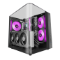 Boîtier tour ATX Mars Gaming MC-INFINIOLITE - Structure à double compartiment - Panneaux supérieur et latéraux incurvés en verre