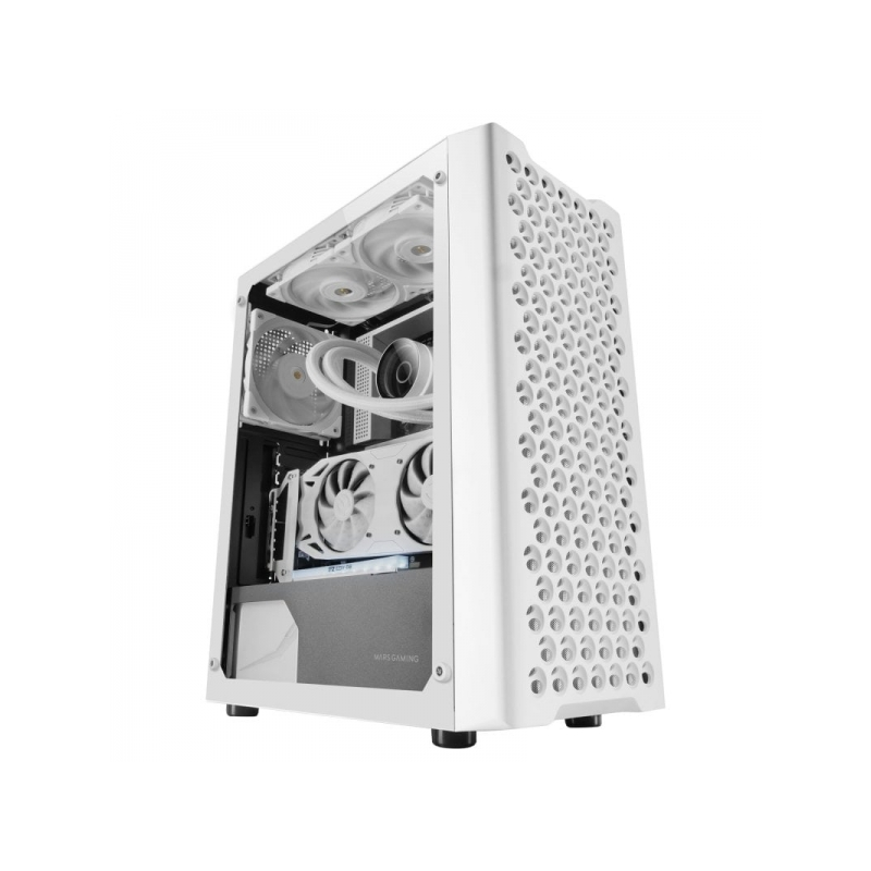 Mars Gaming MC-iPRO Professional Mid-Tower - Verre Trempé - Grille 3D - Support ATX - Refroidissement avancé - Connectivité USB