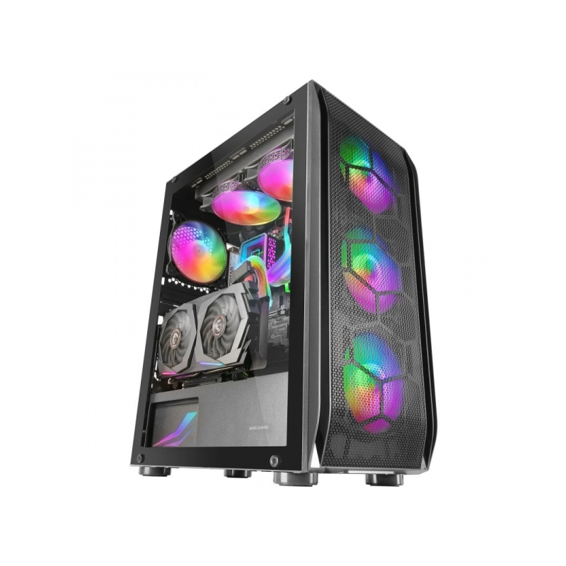 Boîtier PC Mars Gaming MC-KX - Refroidissement maximum avec 5 ventilateurs - Système CPU FREEZER - Compatible refroidissement li
