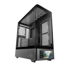 Boîtier tour ATX Mars Gaming MC-LCDPRO - Écran IPS personnalisable 7,2" - Panneaux avant et latéraux en verre trempé - Double ca