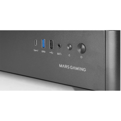 Boîtier tour ATX Mars Gaming MC-LCDPRO - Écran IPS personnalisable 7,2" - Panneaux avant et latéraux en verre trempé - Double ca