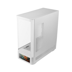 Boîtier tour ATX Mars Gaming MC-LCDPRO - Écran IPS personnalisable 7,2" - Panneaux avant et latéraux en verre trempé - Double ca