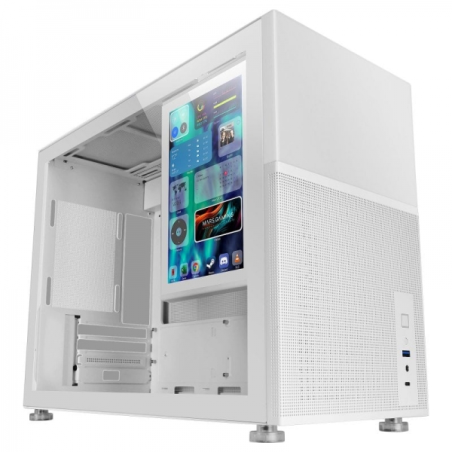 Boîtier PC Gaming Mars Gaming MC-LCD - Écran LCD IPS 8" - Support refroidissement liquide - Connectivité USB-C et USB 3.0 - Gran
