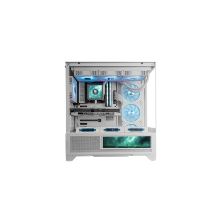 Boîtier tour ATX Mars Gaming MC-LCDX - Écran IPS personnalisable 9,6" - Verre trempé incurvé continu - Panneau inférieur entière