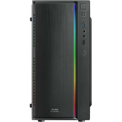 Mars Gaming MCM Micro ATX, Mini-ITX Mini Tower Case - Panneau latéral en acrylique - Éclairage RVB - Taille du disque dur 2,5",