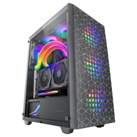Boîtier Gaming Mars Gaming MC-MAG - Double Grille Magnétique - Verre Trempé - 3 Ventilateurs RVB - Support Refroidissement Liqui