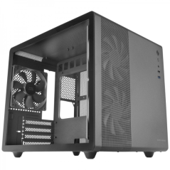Mars Gaming MC-MPRO Mini Tower Micro ATX, Mini-ITX - Côté en verre trempé - Taille du disque dur 2,5", 3,5" - USB-A 3.2, USB-A 2
