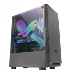 Boitier PC Minimaliste Mars Gaming MCN2 - Fenêtre Latérale - Excellent Refroidissement - Support ATX/micro-ATX/mini-ITX - Compat