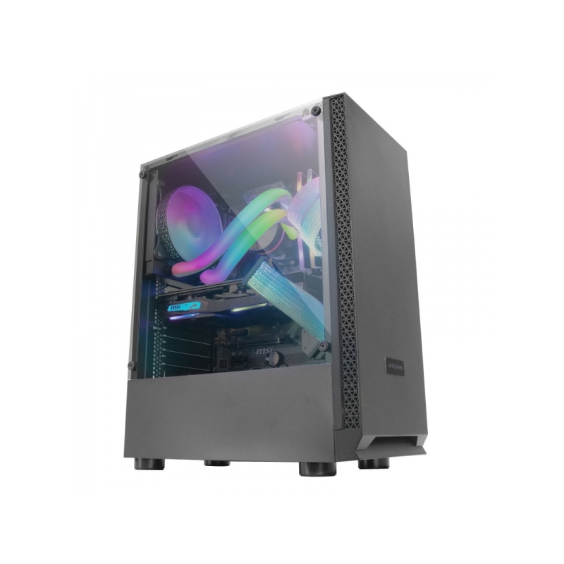 Boitier PC Minimaliste Mars Gaming MCN2 - Fenêtre Latérale - Excellent Refroidissement - Support ATX/micro-ATX/mini-ITX - Compat