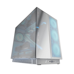 Boîtier tour E-ATX Mars Gaming MC-NOVA3 - Aluminium de qualité aérospatiale - Triple vitrage chromé - 7 emplacements d'extension