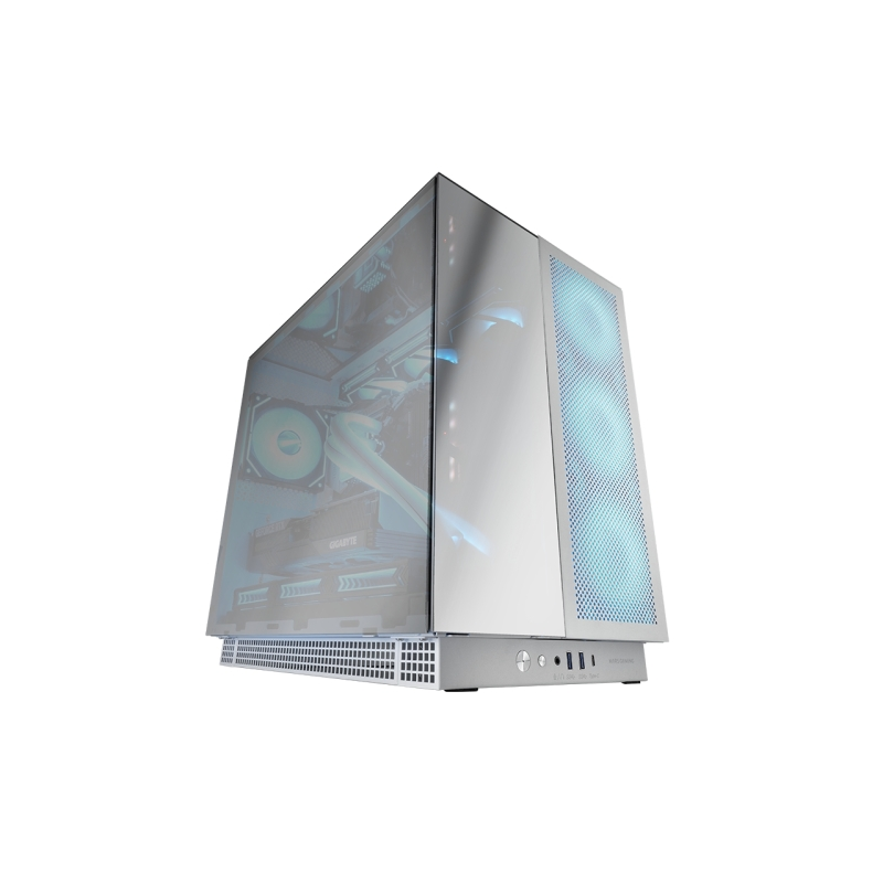 Boîtier tour E-ATX Mars Gaming MC-NOVA3 - Aluminium de qualité aérospatiale - Triple vitrage chromé - 7 emplacements d'extension