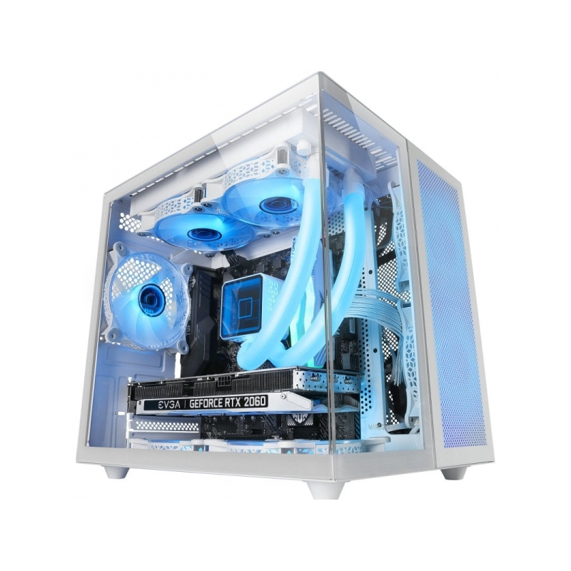 Mars Gaming MC-NOVAM Minitower - Double Verre Trempé - Jusqu'à 7 Ventilateurs - USB-C - Compatible MicroATX/Mini-ITX - Coloris B