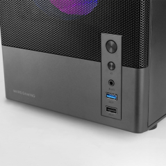 Boîtier tour Mars Gaming MC-ONYX Micro-ATX/Mini-ITX - 3 ventilateurs ARGB FDB 120 mm - Verre trempé - USB 3.0 - USB 2.0 - Audio