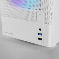 Boîtier tour Mars Gaming MC-ONYX Micro-ATX/Mini-ITX - 3 ventilateurs ARGB FDB 120 mm - Verre trempé - USB 3.0 - USB 2.0 - Audio