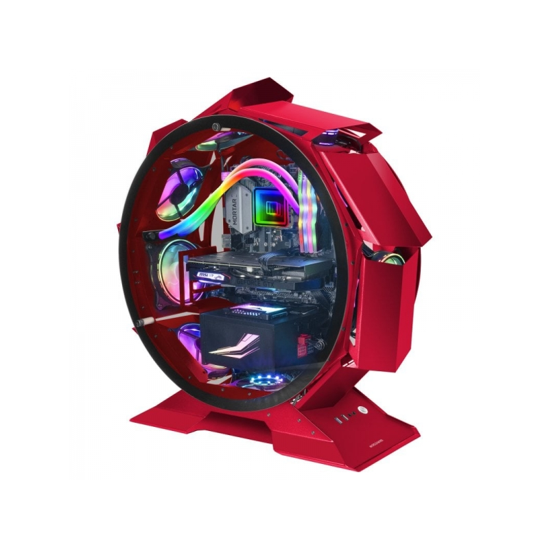 Tour de jeu circulaire Mars Gaming MCORB Premium - Double verre trempé - Refroidissement extrême pour 9 ventilateurs - Intérieur