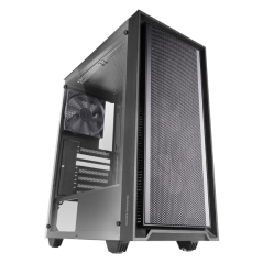 Boîtier tour ATX Mars Gaming MC-PMAX - 4 ventilateurs FDB 120 mm - Grille avant en métal - Double compartiment - 7 emplacements