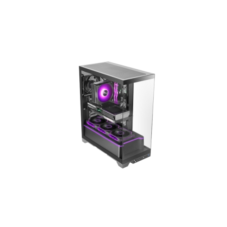 Boîtier tour ATX Mars Gaming MC-PRISMA - Éclairage ARGB latéral et frontal - Triple panneau en verre trempé - Compatible refroid