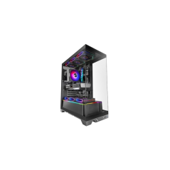 Boîtier tour ATX Mars Gaming MC-PRISMA - Éclairage ARGB latéral et frontal - Triple panneau en verre trempé - Compatible refroid