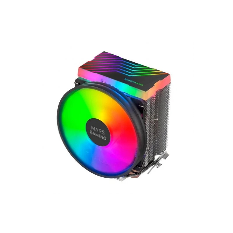 Mars Gaming MCPU33 Ventilateur CPU double 110 mm avec dissipateur thermique 3 caloducs - Éclairage FRGB - Vitesse maximale. 1600