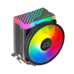 Mars Gaming MCPU33 Ventilateur CPU double 110 mm avec dissipateur thermique 3 caloducs - Éclairage FRGB - Vitesse maximale. 1600