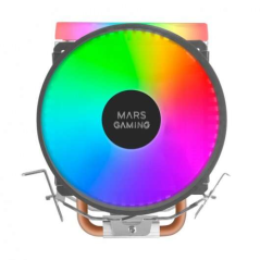 Mars Gaming MCPU33 Ventilateur CPU double 110 mm avec dissipateur thermique 3 caloducs - Éclairage FRGB - Vitesse maximale. 1600