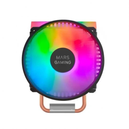 Mars Gaming MCPU44 Double ventilateur CPU 110 mm avec dissipateur thermique 4 caloducs - Éclairage ARGB - Vitesse maximale. 1600