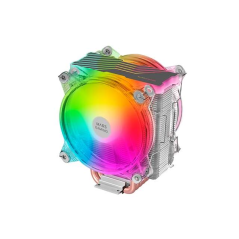 Ventilateur CPU Mars Gaming Dual 120 mm avec dissipateur thermique - Éclairage ARGB - Jusqu'à 220 W - Vitesse max. 1600 tr/min -