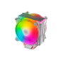 Ventilateur CPU Mars Gaming Dual 120 mm avec dissipateur thermique - Éclairage ARGB - Jusqu'à 220 W - Vitesse max. 1600 tr/min -