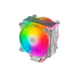 Ventilateur CPU Mars Gaming Dual 120 mm avec dissipateur thermique - Éclairage ARGB - Jusqu'à 220 W - Vitesse max. 1600 tr/min -
