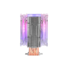 Ventilateur CPU Mars Gaming Dual 120 mm avec dissipateur thermique - Éclairage ARGB - Jusqu'à 220 W - Vitesse max. 1600 tr/min -