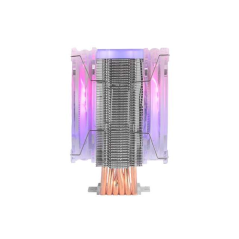 Ventilateur CPU Mars Gaming Dual 120 mm avec dissipateur thermique - Éclairage ARGB - Jusqu'à 220 W - Vitesse max. 1600 tr/min -