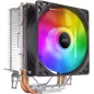 Ventilateur CPU Mars Gaming 90 mm avec dissipateur thermique - Éclairage RVB - Jusqu'à 130 W - Vitesse max. 2200rpm - 2 caloducs