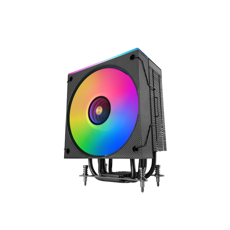 Refroidisseur de processeur Mars Gaming MCPU-LCD - TDP jusqu'à 300 W - 6 caloducs HCT - Ventilateur FDB PWM 120 mm - Écran LCD -
