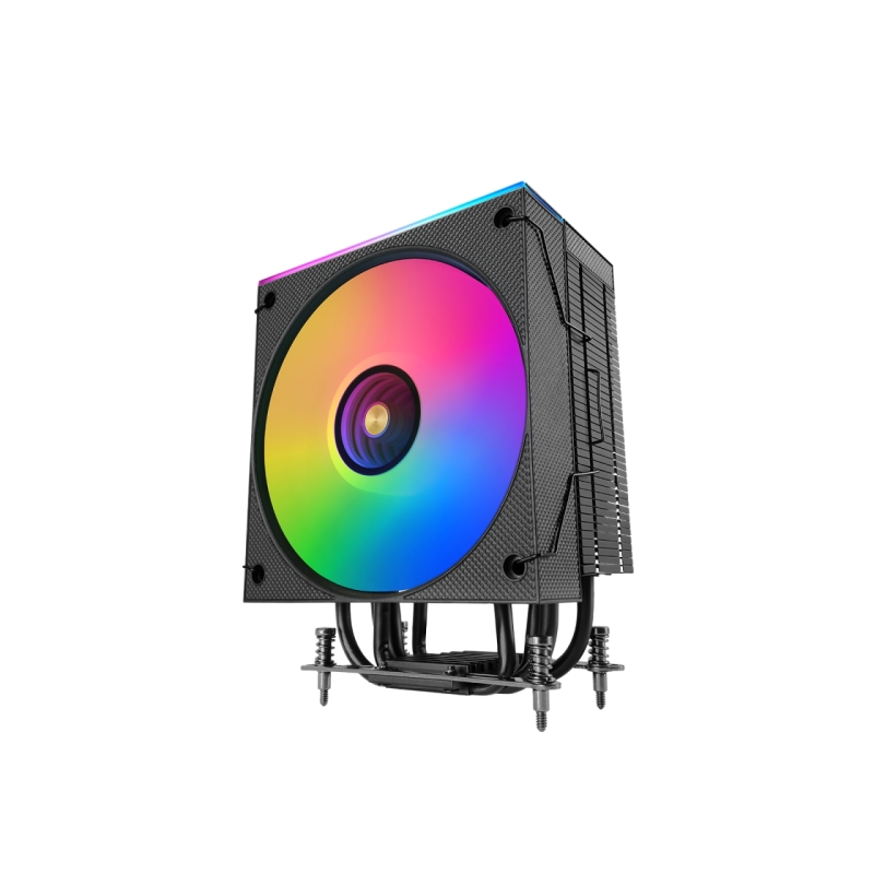 Refroidisseur de processeur Mars Gaming MCPU-LCD - TDP jusqu'à 300 W - 6 caloducs HCT - Ventilateur FDB PWM 120 mm - Écran LCD -