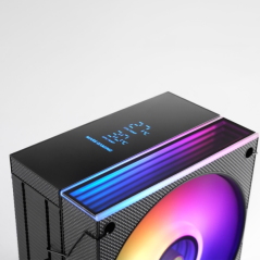 Refroidisseur de processeur Mars Gaming MCPU-LCD - TDP jusqu'à 300 W - 6 caloducs HCT - Ventilateur FDB PWM 120 mm - Écran LCD -
