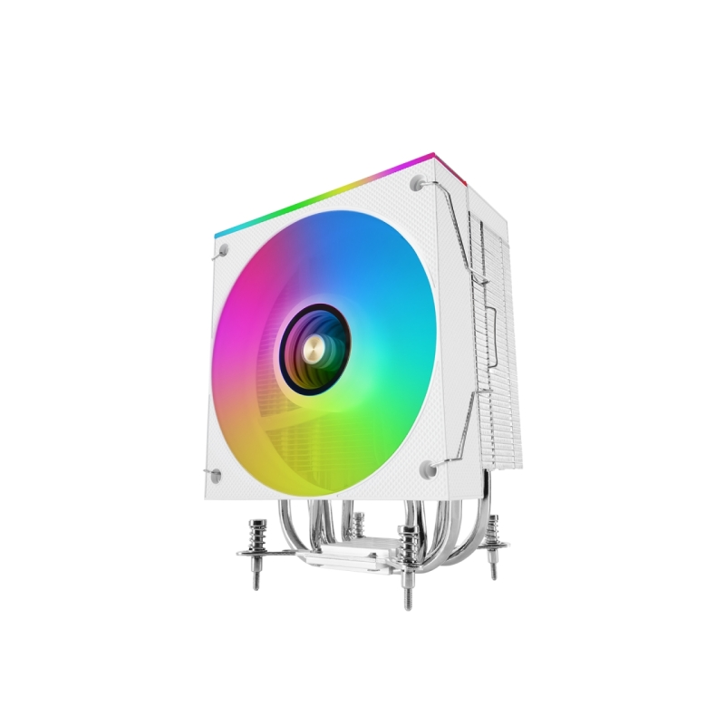 Refroidisseur de processeur Mars Gaming MCPU-LCD - TDP jusqu'à 300 W - 6 caloducs HCT - Ventilateur FDB PWM 120 mm - Écran LCD -