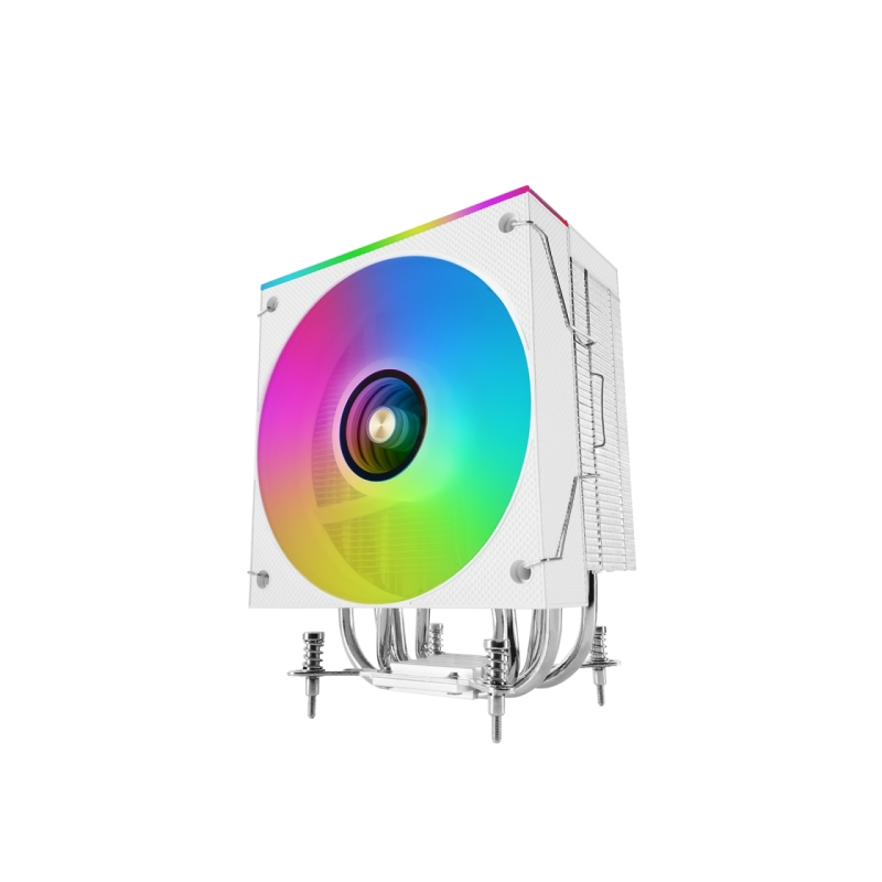 Refroidisseur de processeur Mars Gaming MCPU-LCD - TDP jusqu'à 300 W - 6 caloducs HCT - Ventilateur FDB PWM 120 mm - Écran LCD -