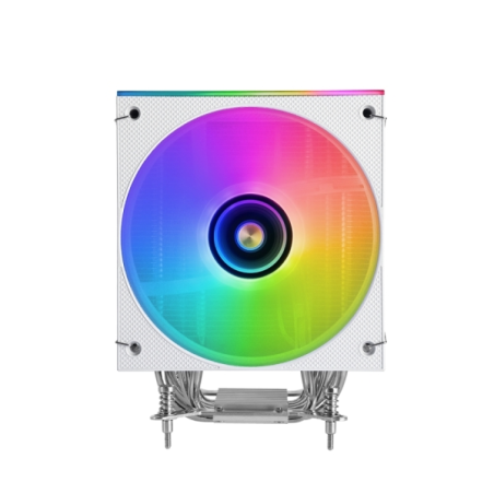 Refroidisseur de processeur Mars Gaming MCPU-LCD - TDP jusqu'à 300 W - 6 caloducs HCT - Ventilateur FDB PWM 120 mm - Écran LCD -