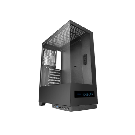 Boîtier tour ATX Mars Gaming MC-PULSAR - Double vitrage trempé - Écran LCD - Gestion des câbles - 453 x 350 x 196 mm - Noir