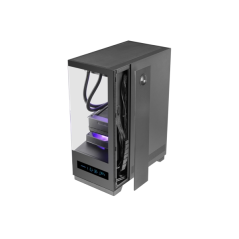 Boîtier tour ATX Mars Gaming MC-PULSAR - Double vitrage trempé - Écran LCD - Gestion des câbles - 453 x 350 x 196 mm - Noir