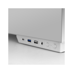 Boîtier tour ATX Mars Gaming MC-PULSAR - Double vitrage trempé - Écran LCD - Gestion des câbles - 453 x 350 x 196 mm - Blanc