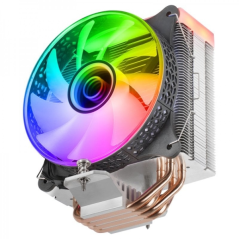 Dissipateur thermique pour processeur Mars Gaming MCPU-VR - Prend en charge jusqu'à 180 W TDP - Double miroir infini ARGB - Mult