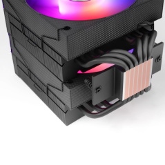 Refroidisseur de processeur Mars Gaming MCPU-X26 - TDP jusqu'à 350 W - 6 caloducs - Silencieux - 2 ventilateurs PWM 120 mm - 2 6