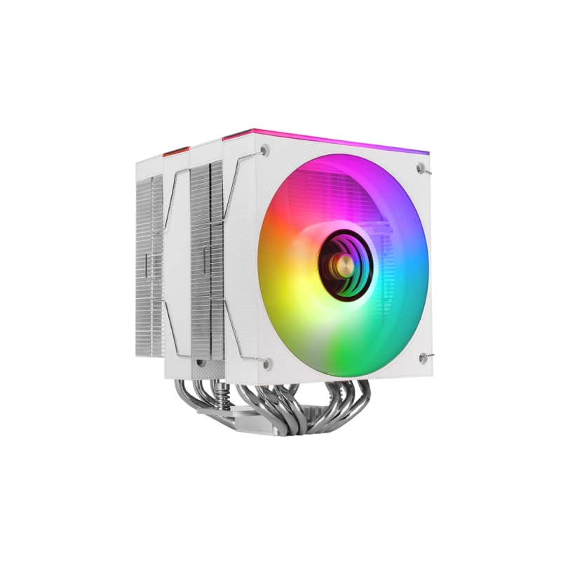 Refroidisseur de processeur Mars Gaming MCPU-X26 - TDP jusqu'à 350 W - 6 caloducs - Silencieux - 2 ventilateurs PWM 120 mm - 2 6