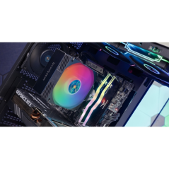 Refroidisseur de processeur Mars Gaming MCPU-X4ARGB (220 W) - Ventilateur PWM 120 mm - Éclairage ARGB - 4 caloducs HCT - Noir