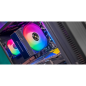 Refroidisseur de processeur Mars Gaming MCPU-X5ARGB (280 W) - Ventilateur PWM 120 mm - Éclairage ARGB - 5 caloducs HCT - Noir
